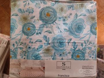 completo lenzuola matrimoniali 100% cotone