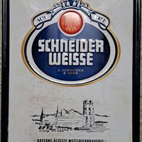 Plakat insegna birra Schneider