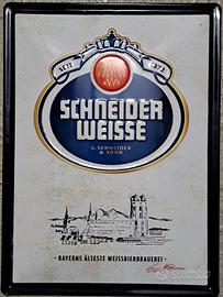 Plakat insegna birra Schneider