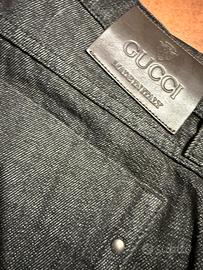 Gucci jeans nero tg 44, unisex. Giro vita cm 80