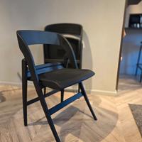 4 Sedie Connubia Click Clack Pieghevoli Nero