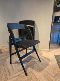 4 Sedie Connubia Click Clack Pieghevoli Nero