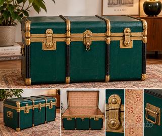 Grande Baule da Viaggio d’Epoca Vintage – Verde
