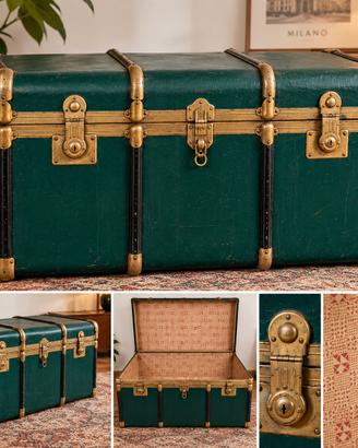 Grande Baule da Viaggio d’Epoca Vintage – Verde