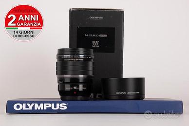 Olympus M.Zuiko ED 45mm 1.2 Pro BLACK USATO GARANT