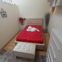 Letto 1 piazza e mezzo con contenitore + materasso