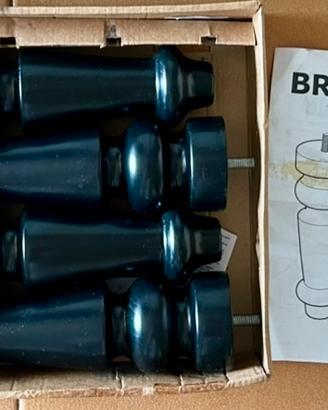 4 Gambe marrone -nero per mobili Ikea h. cm. 20-21