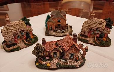 Statuine City 4 casette con giardino-vintage 80'