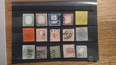 Lotto asi 15 francobolli antichi stati