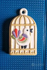 Formella grande Thun canarino gabbia