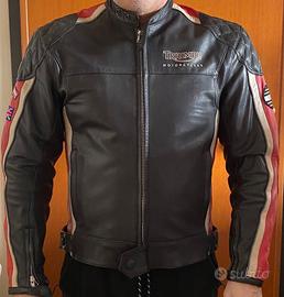 Giacca in pelle moto Triumph tg 50