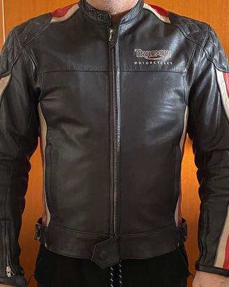 Giacca in pelle moto Triumph tg 50