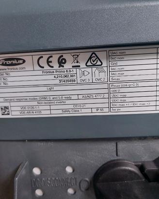 Inverter fronius primo 6.0.1 funziona in garanzia