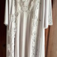 Camicia da notte c/vestaglia grigio-perla