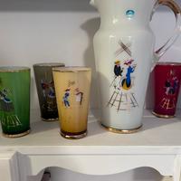 Set caraffa e bicchieri anni 60/70