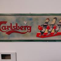 Carlsberg targa pubblicitaria da interno pub