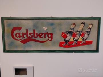 Carlsberg targa pubblicitaria da interno pub