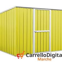 Casetta box giardino Acciaio 260x185 85kg giallo