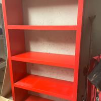 Libreria lack ikea rossa