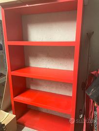 Libreria lack ikea rossa