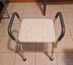 sgabello doccia anziani regolabile
