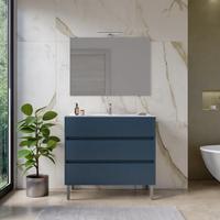 Mobile bagno a terra con lavabo e specchio