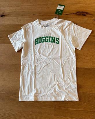 T-Shirt Higgins Bambino Bianca Logo Verde 158/164
