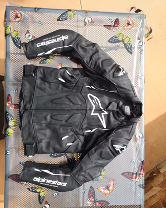 giacca moto 50 alpinestars in pelle techair