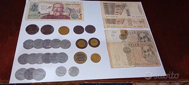 set monete banconote Lire