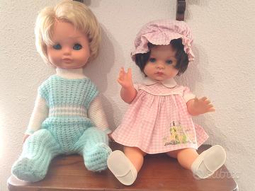 COPPIA BAMBOLE MIGLIORATI ANNI 60 VINTAGE no FURGA