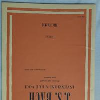 J.S. BACH Invenzioni a due voci - spartito pianofo