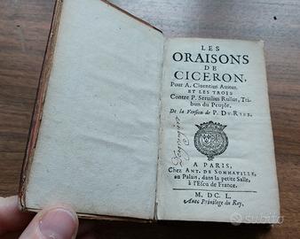 Libro "Les oraisons de Ciceron" del 1650