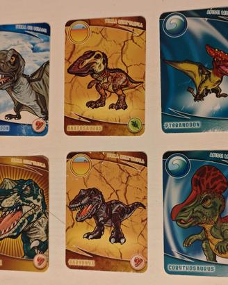 Lotto 6 carte Dinofroz World - Vintage Giochi Prez