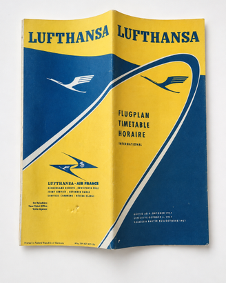 Lufthansa International Timetable 1957