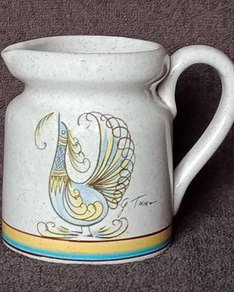 Caraffa ceramica sarda con decorazioni