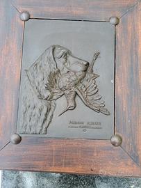 stampa   in ghisa con cornice in legno