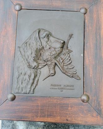 stampa   in ghisa con cornice in legno