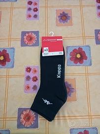 3 paia, Calzini Kappa in cotone blu, 42/44