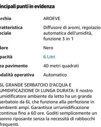 Umidificatore e diffusore