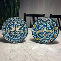 Coppia piatti ceramica firmati Plinio Vestri