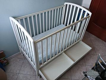 Lettino Pali Ciak Bianco con cassetto