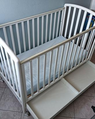 Lettino Pali Ciak Bianco con cassetto