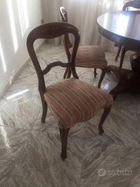 Bellissime sedie in noce