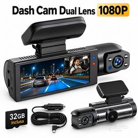 Dash Cam Auto Doppia Telecamera Full HD 1080P
