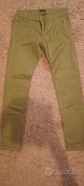 Pantalone uomo verde slim