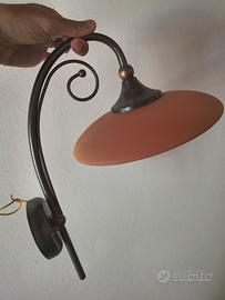 coppia di applique, terracotta e brunite