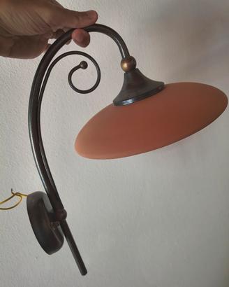 coppia di applique, terracotta e brunite