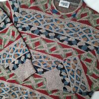 Maglione vintage Missoni Sport lana geometrico