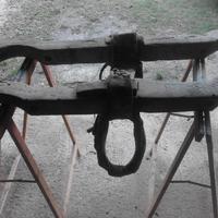 Coppia antico giogo per buoi