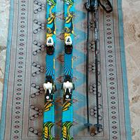 Sci 138cm + racchette 107cm